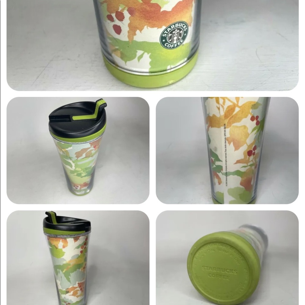 2007 Starbucks Autumn Floral Travel Tumbler 16 oz